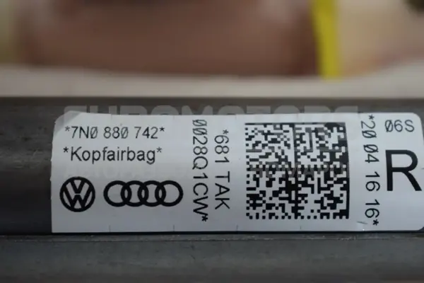 Правая боковая подушка безопасности типа «занавес» VW Sharan 2.0 TDI 2010 7N0880742 it-15752 Дизель - 2