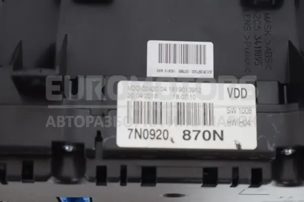Панель приладів VW Sharan 2.0 TDI 2010 7N0920870N it-15754 Дизель - 3