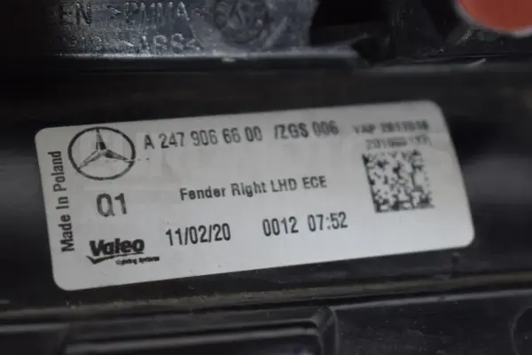 Правый светодиодный задний фонарь Mercedes B-class 2.0cdi (W247) 2019 A2479066600 it-15868 Дизель - 3