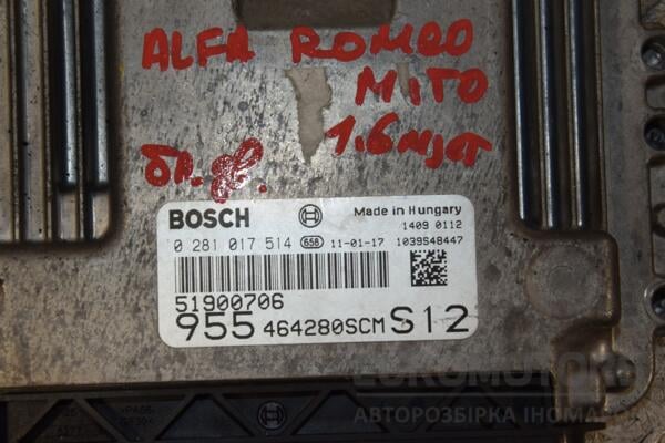 Блок керування двигуном Alfa Romeo Mito 1.6Mjet 2008-2018 51900706 429730 - 2