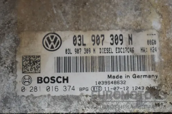 Блок керування двигуном VW Passat 2.0 TDI (B7) 2010-2014 03L907309N it-15961 Дизель - 2