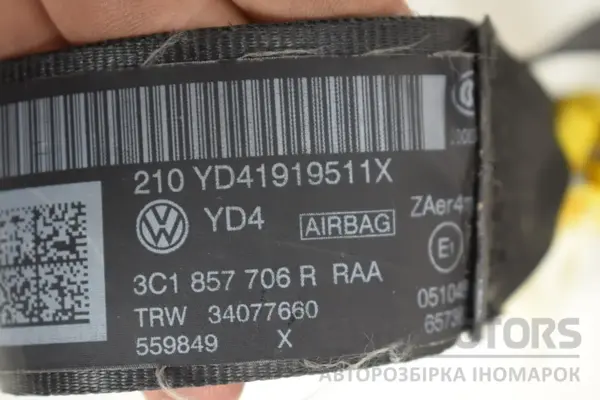 Передний правый ремень безопасности VW Passat 2.0 TDI (B7) 2010-2014 3C1857706R it-16074 Дизель - 4