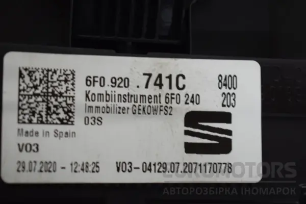 Панель приладів Seat Arona 1.6 2017-2021 6F0920741C it-16112 Дизель - 3