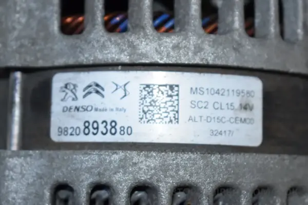 Генератор Peugeot 308 1.5 BlueHDi (T9) 2013-2021 9820893880 it-14948 Дизель - 4