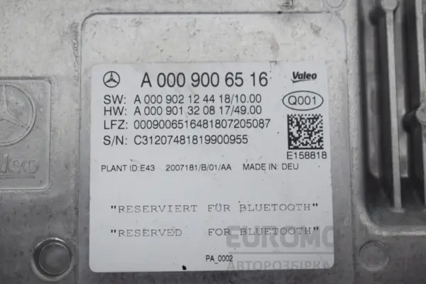 Блок управління Bluetooth Mercedes C-class 2.0 (W205) 2014-2021 A0009006516 it-16544 Дизель - 2