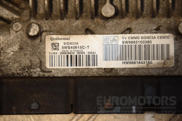 Блок управления двигателем комплект Citroen Jumpy 2.0hdi 2007-2016 9665100380 436616 - 2