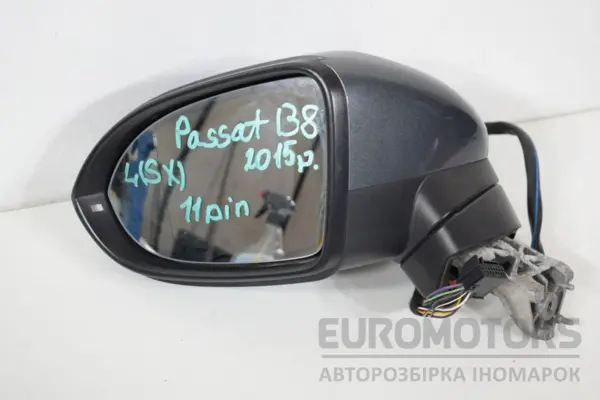 Ліве дзеркало 11 контактів VW Passat 2.0 TDI (B8) 2015 23966943 it-16649 Дизель - 2