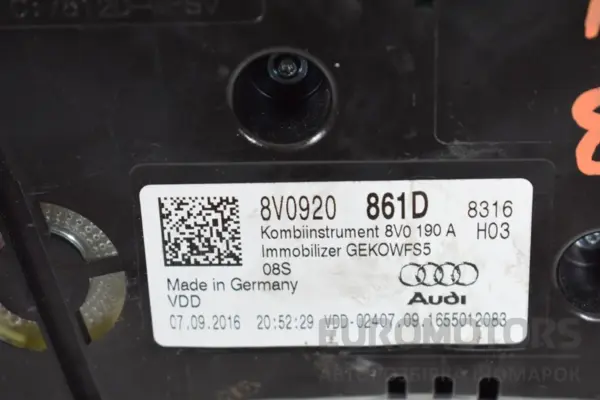 Приборная панель Audi A3 2.0 TDI (8V) 2013-2020 8V0920861D it-16660 Дизель - 3