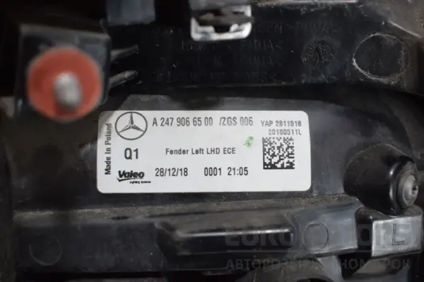 Левый светодиодный задний фонарь Mercedes B-class 1.5 DCI (W247) 2019 A2479066500 it-16713 Дизель - 4