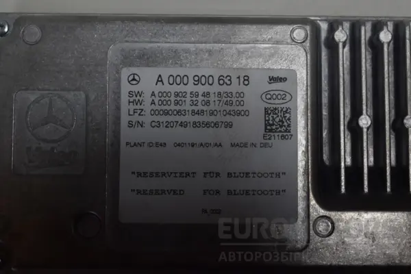 Блок управления Bluetooth Mercedes B-class 1.5 DCI (W247) 2019 A0009006318 it-16729 Дизель - 2