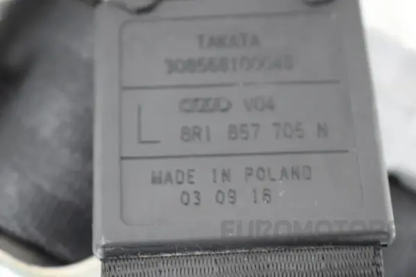 Передній лівий ремінь безпеки Audi Q5 2.0 TDI (8R) 2008-2017 8R1857705N it-16785 Дизель - 5