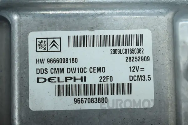 Блок управления двигателем Peugeot 5008 2.0 Hdi 2009-2017 9666098180 it-16841 Дизель - 2