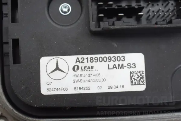 Блок управления фарами Mercedes GLA-Class 2.2 CDI (X156) 2013 A2189009303 it-16938 Дизель - 2