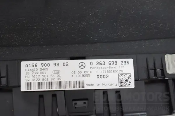 Приладова панель Mercedes GLA-Class 2.2 CDI (X156) 2013 A1569009802 it-16946 Дизель - 5