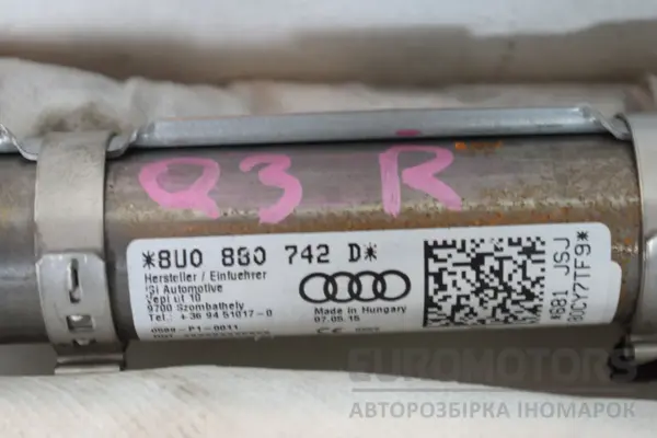Правая боковая подушка безопасности типа «занавес» Audi Q3 2.0tdi 2012 8U0880742D it-16989 Дизель - 2
