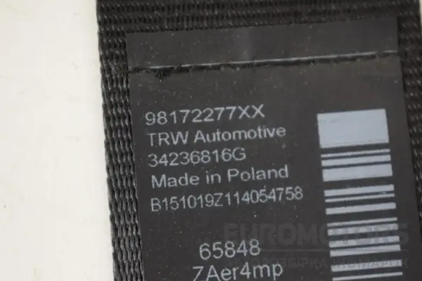 Передній правий ремінь безпеки Peugeot Rifter 1.5 BlueHDi 2018 98172277XX it-17014 Дизель - 4