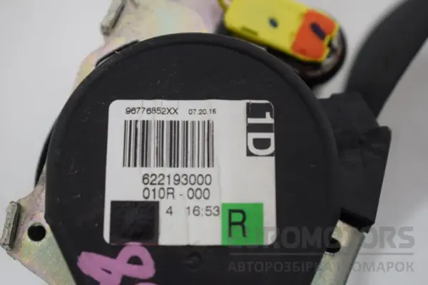 Передний правый ремень безопасности Peugeot 308 1.6 hdi (T9) 2013-2021 96776852XX it-17107 Дизель - 3