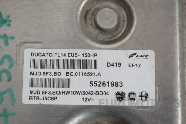 Блок керування двигуном (повний комплект запалювання) Fiat Ducato mtj 2014 55261983 it-17108 Дизель - 2