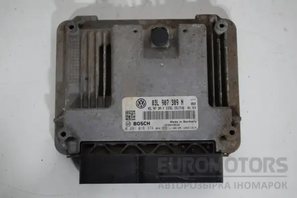 Блок управления двигателем VW Passat 2.0 TDI (B7) 2010-2014 03L907309N it-17149 Дизель euromotors.com.ua