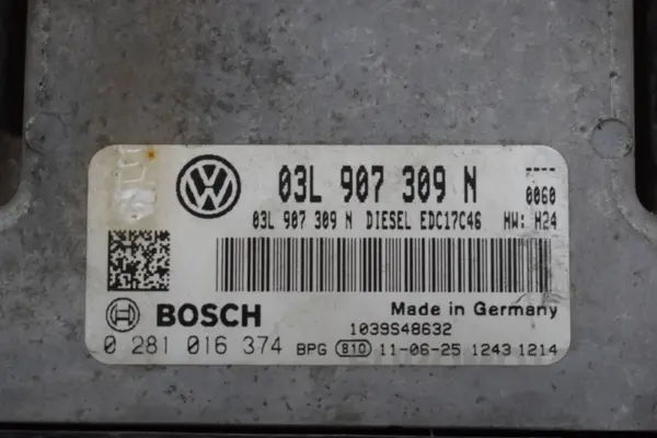 Блок управления двигателем VW Passat 2.0 TDI (B7) 2010-2014 03L907309N it-17149 Дизель - 2