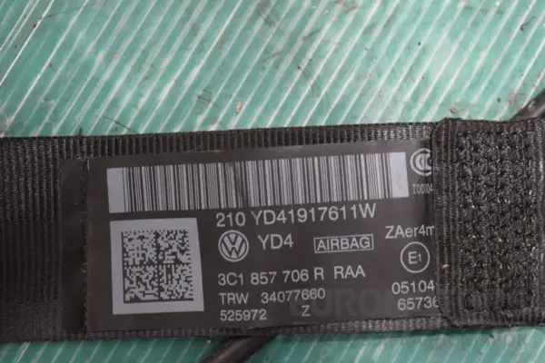 Передній правий ремінь безпеки VW Passat 2.0 TDI (B7) 2010-2014 3C1857706R it-17153 Дизель - 3