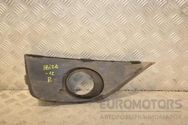 Решітка переднього бампера під птф права -12 Seat Ibiza 2008-2017 6J0853666A 446328 - 2