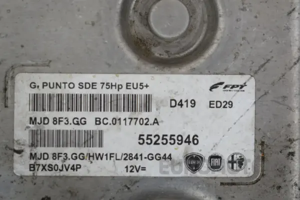 Блок керування двигуном Fiat Grande Punto 1.4 2005 55255946 it-17328 Бензин - 2