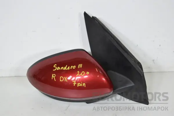 Правое зеркало 7 контактов Dacia Sandero 1.0 (III) 2020 26232001A it-17382 Бензин euromotors.com.ua