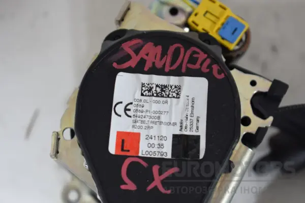Передній лівий ремінь безпеки Dacia Sandero 1.0 (III) 2020 868858301R it-17395 Бензин - 2