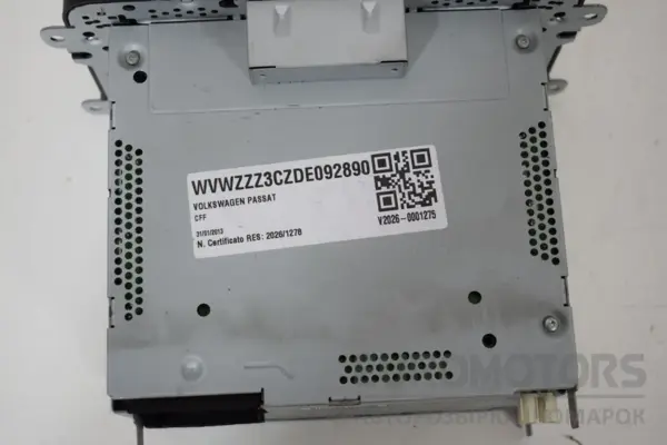 Блок керування автомобільною магнітолою CD/DVD/GPS/навігатором VW Passat 2.0 TDI (B7) 2010-2014 3C8035195F it-17725 Дизель - 3