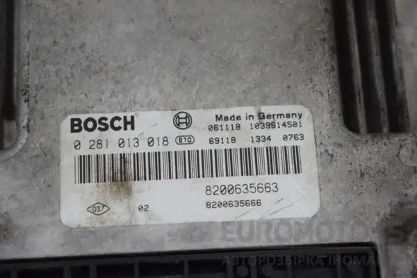 Блок керування двигуном (повний комплект запалювання) Opel Vivaro - 2001-2014 0281013018 it-17732 Дизель - 2