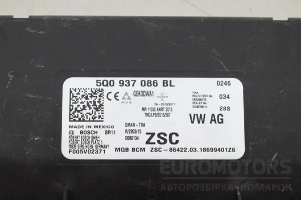 Блок управління комфортом VW Tiguan 2.0 TDI 2016 5Q0937086BL it-17797 Дизель - 2