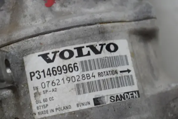 Компресор кондиціонера Volvo V40 2.0 TDI 2012 P31469966 it-17862 Дизель - 4