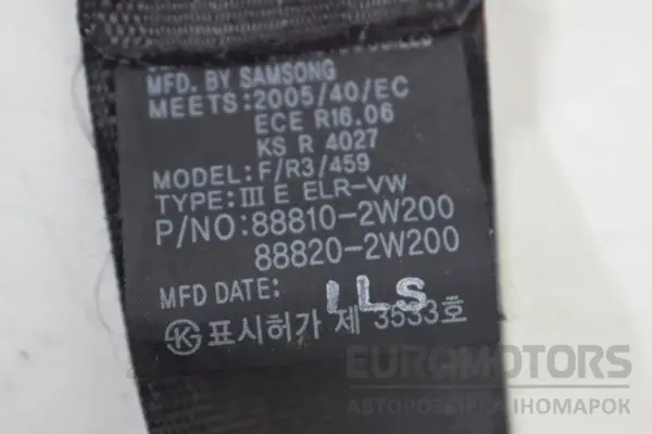 Передний правый ремень безопасности Hyundai Santa FE 2.2 CRDI 2012 888102W200 it-17934 Дизель - 3