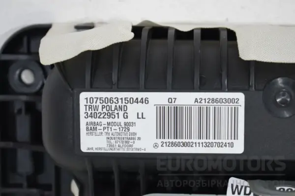 подушка безопасности пассажира Mercedes E-class 2.2 CDI (W212) 2009-2016 A2128603002 it-17947 Дизель - 3