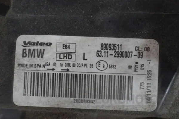 Ліва ксенонова фара BMW X1 2.0 (E84) 2009-2015 63112990007 it-17978 Дизель - 5