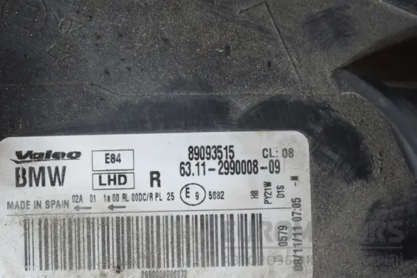 Права ксенонова фара BMW X1 2.0 (E84) 2009-2015 63112990008 it-17979 Дизель - 5