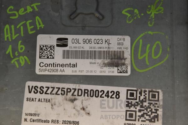 Блок управления двигателем Seat Altea 1.6tdi 2004-2015 03L906023KL 452620 - 2