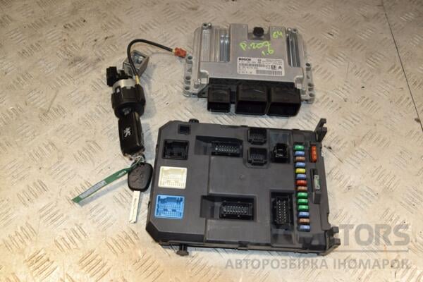 Блок управления двигателем комплект Peugeot 207 1.6 16V 2006-2013 9665291180 454189 euromotors.com.ua