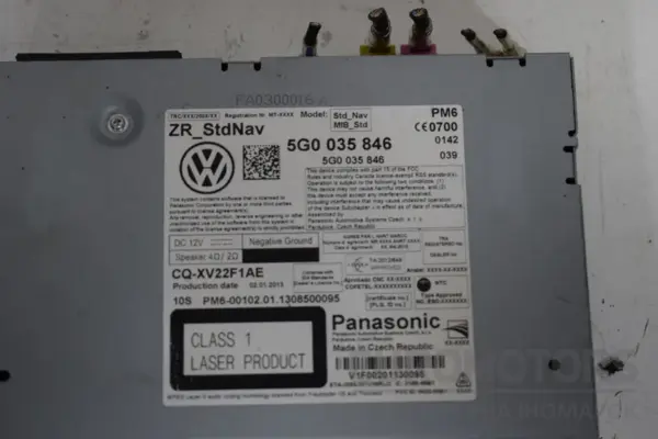 Мультимедийный блок управления радио/CD/DVD/GPS VW Golf 2.0 TDI (VII) 2012-2020 5G0035846 it-18300 Дизель - 2
