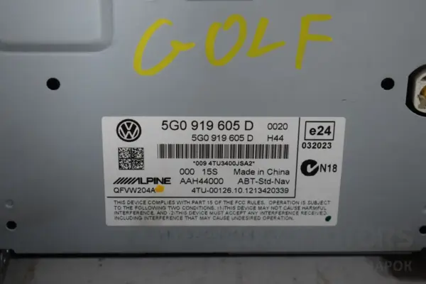 Дисплей монитора VW Golf 2.0 TDI (VII) 2012-2020 5G0919605D it-18303 Дизель - 4